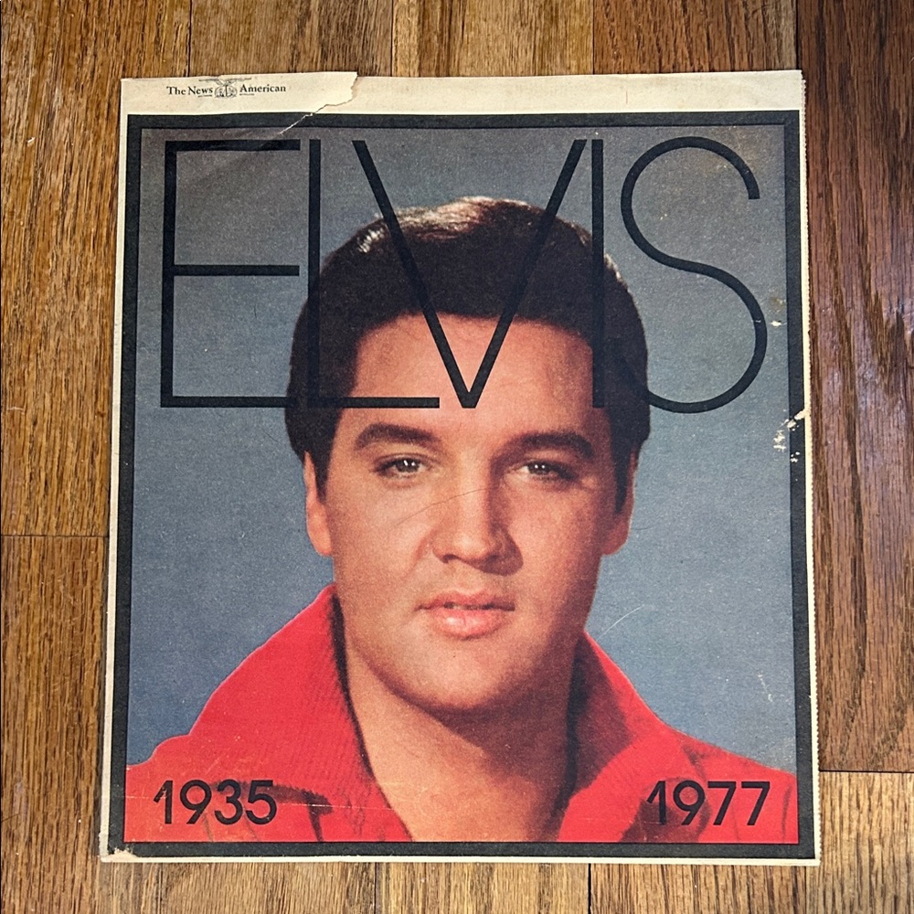 Rare Vintage The News American Tribute Newspaper Elvis 1935-1977